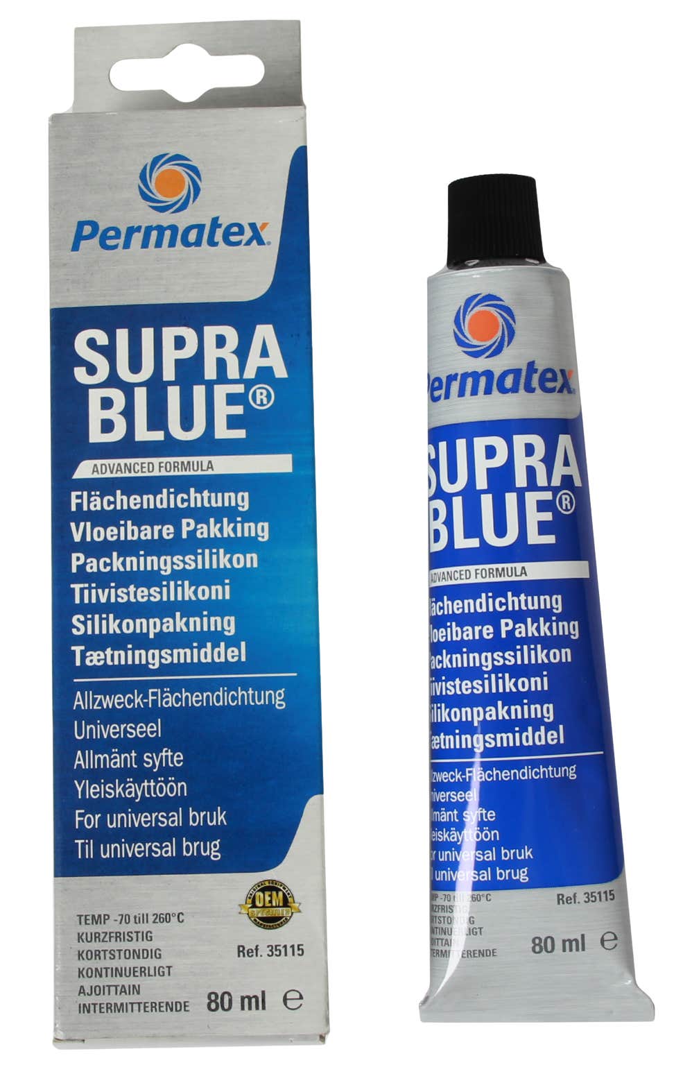 Permatex tiivistesilikoni 80ml Supra Blue