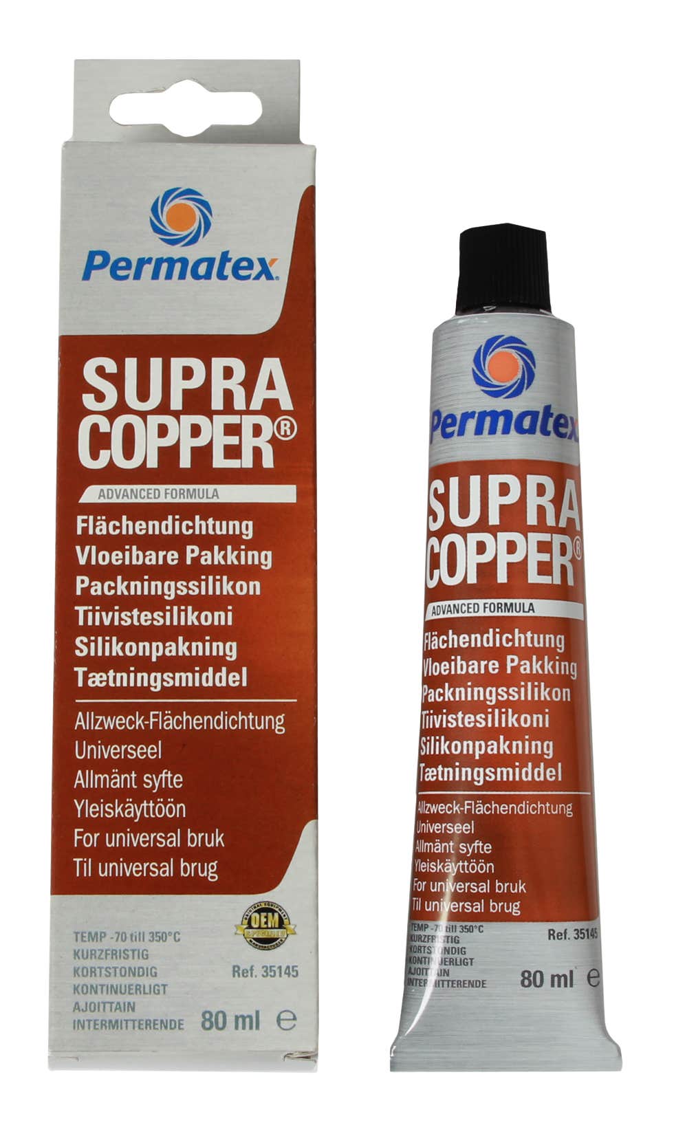 Permatex tiivistesilikoni 80ml Supra Copper