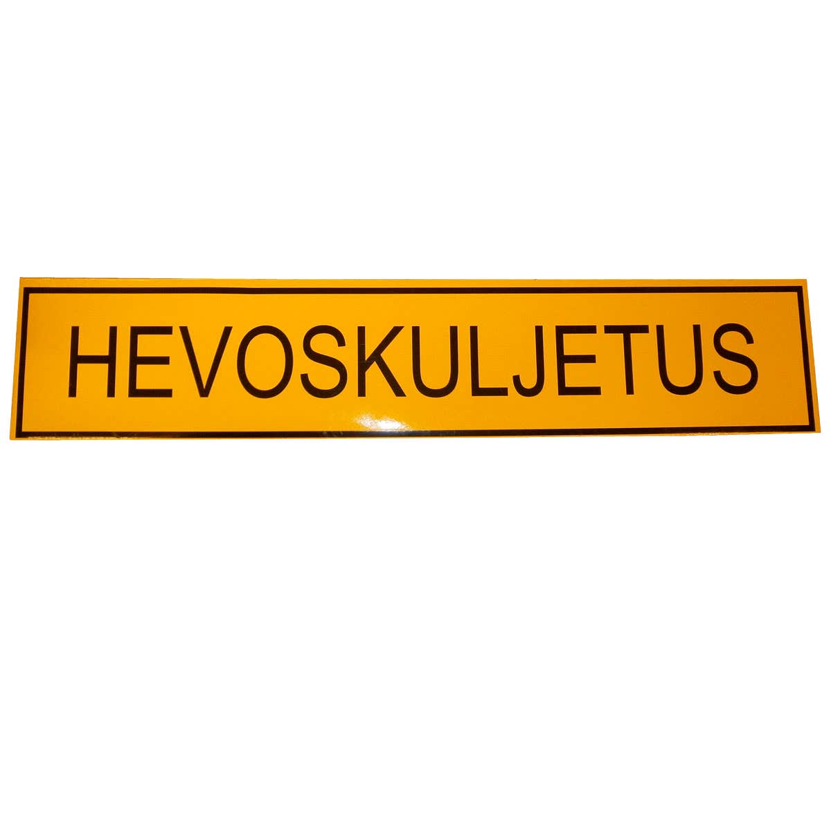 Hevoskuljetustarra keltainen