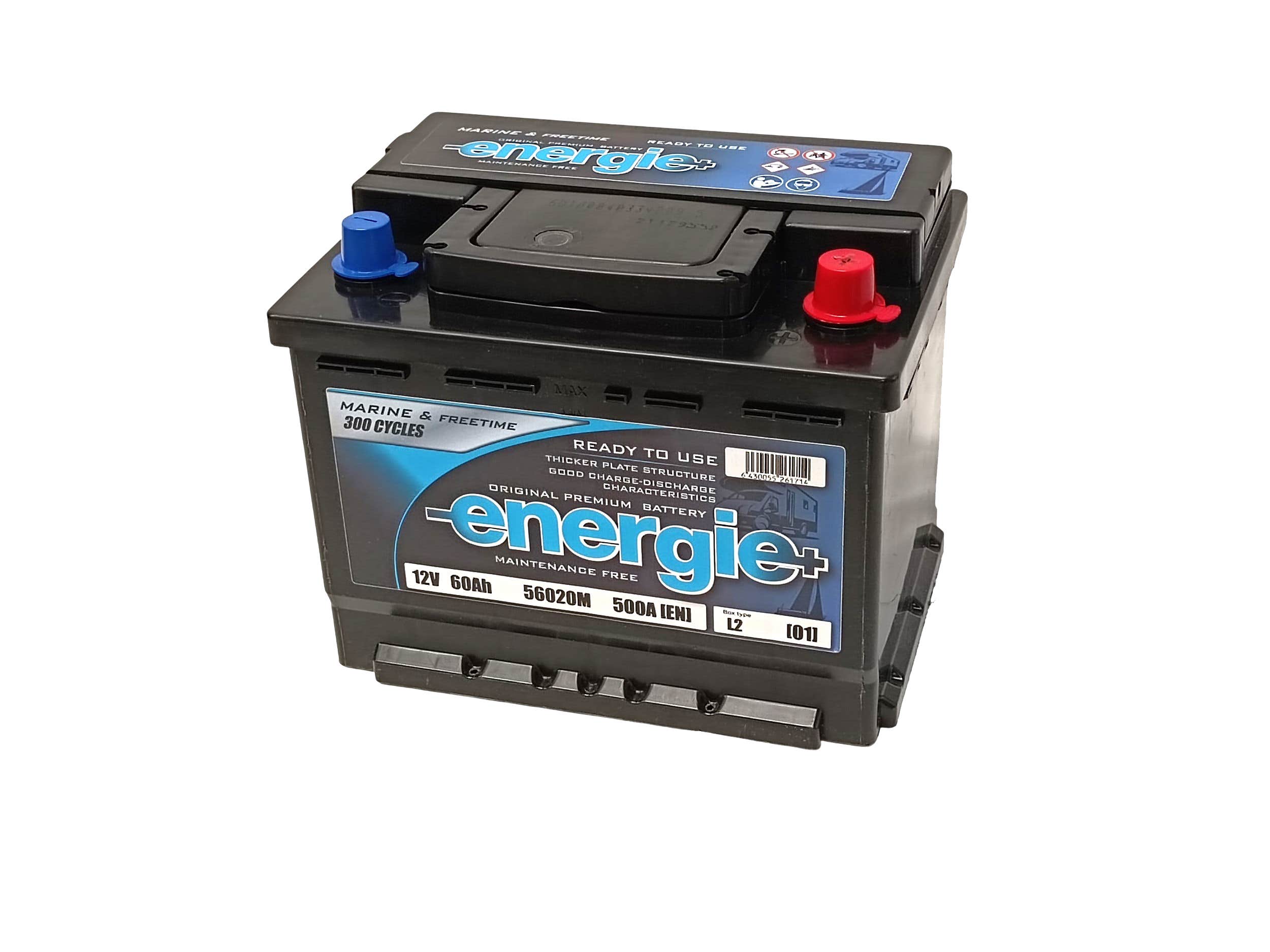 Marinestart vapaa-ajan akku 60Ah/500 56020M