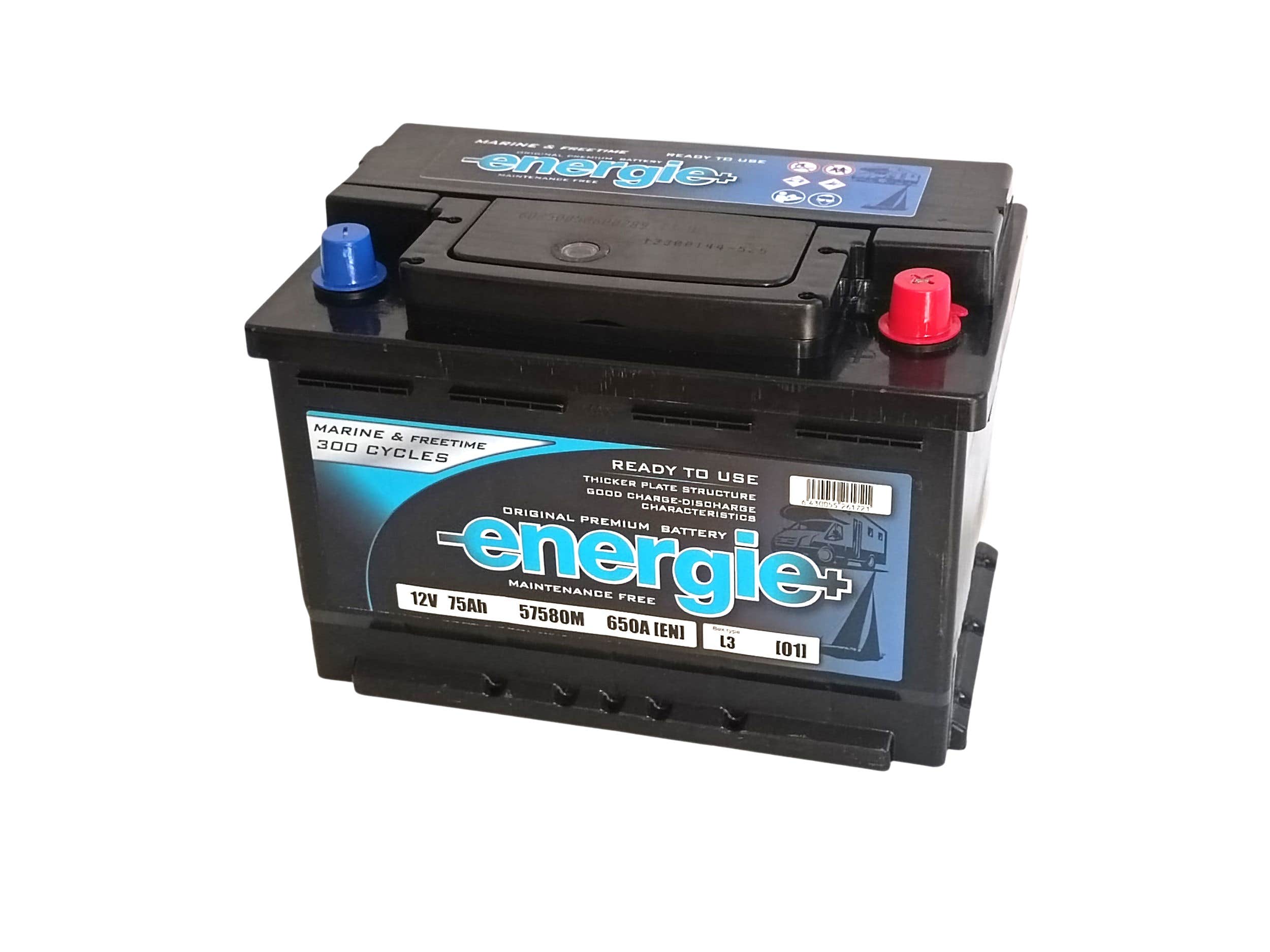 Marinestart vapaa-ajan akku 75Ah/650A(EN)