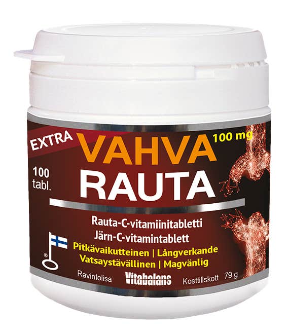 Vitabalans extra vahva rauta ravintolisä 100mg 100tbl