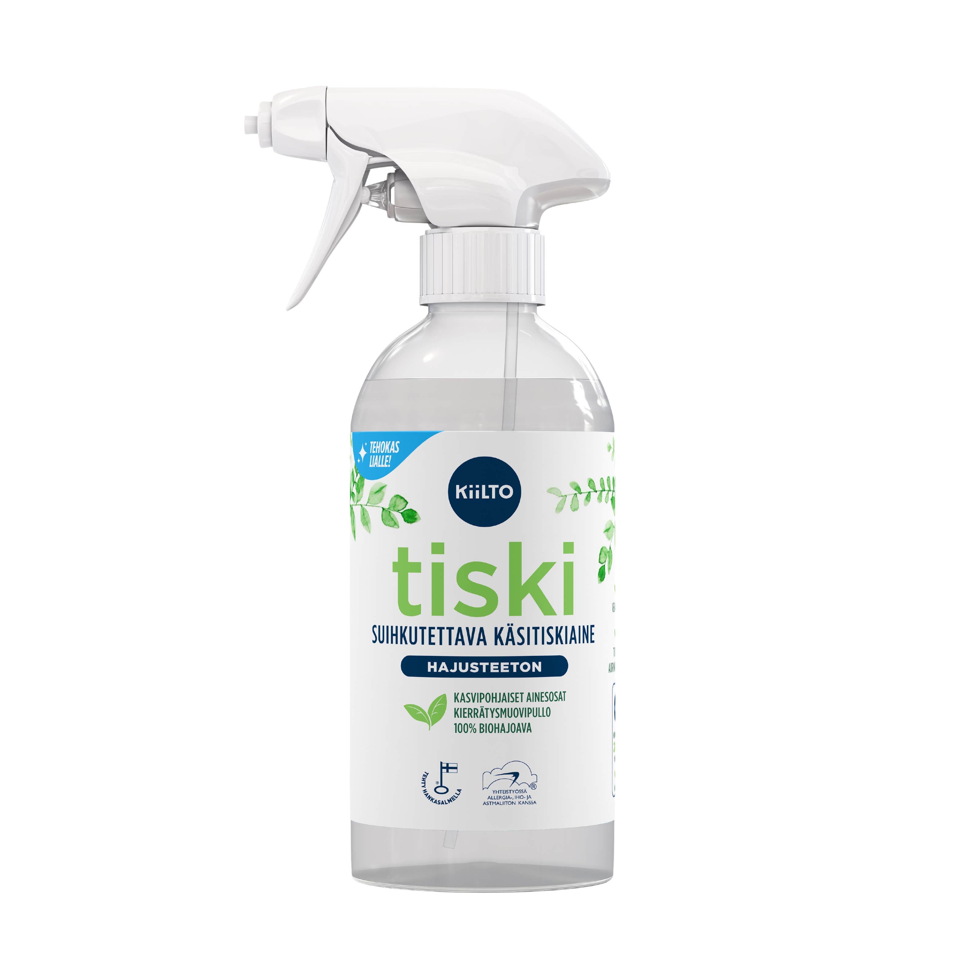 Kiilto suihkutettava käsitiskiaine hajusteeton 475ml