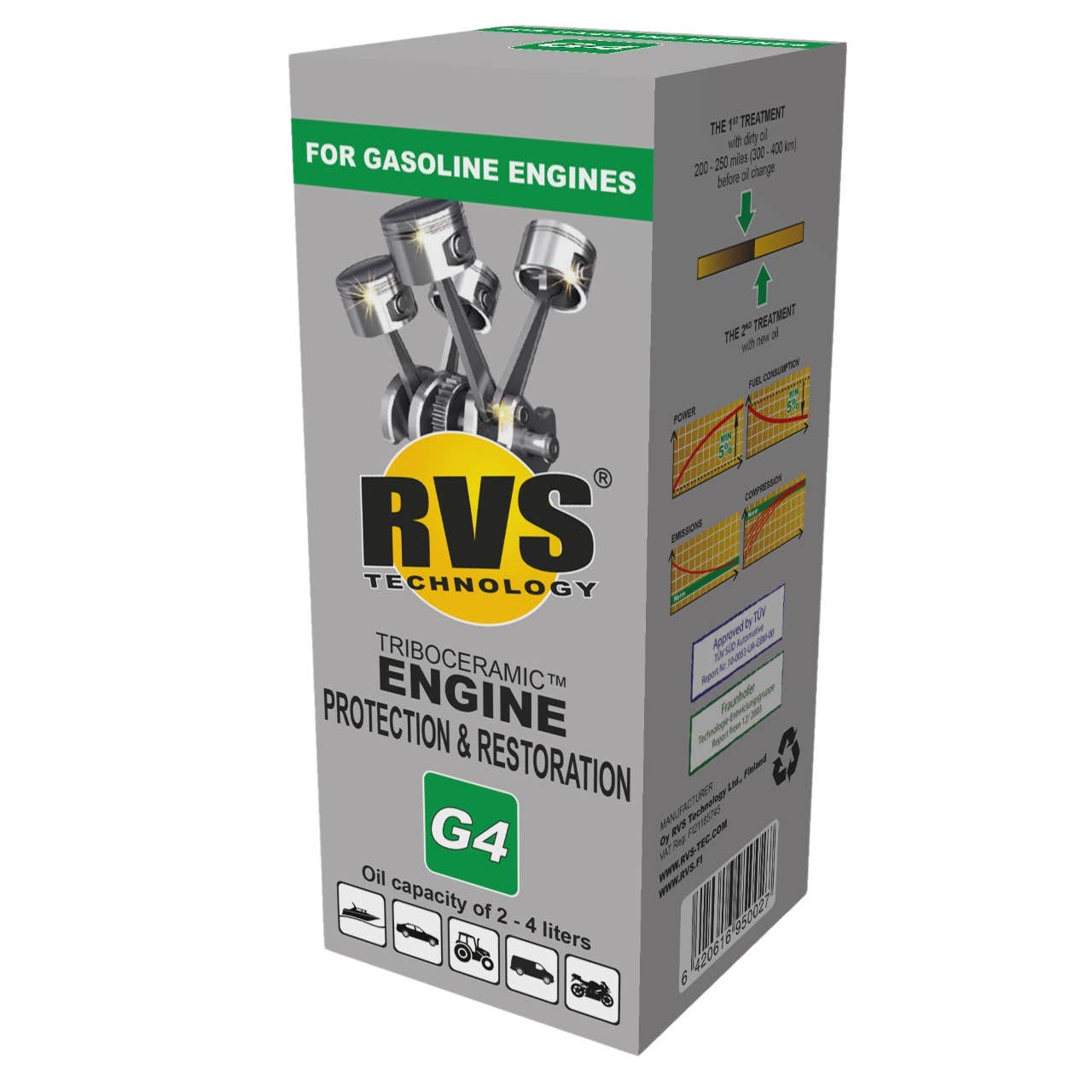 RVS technology käsittely nelitahtisille bensiinimoottoreille G4
