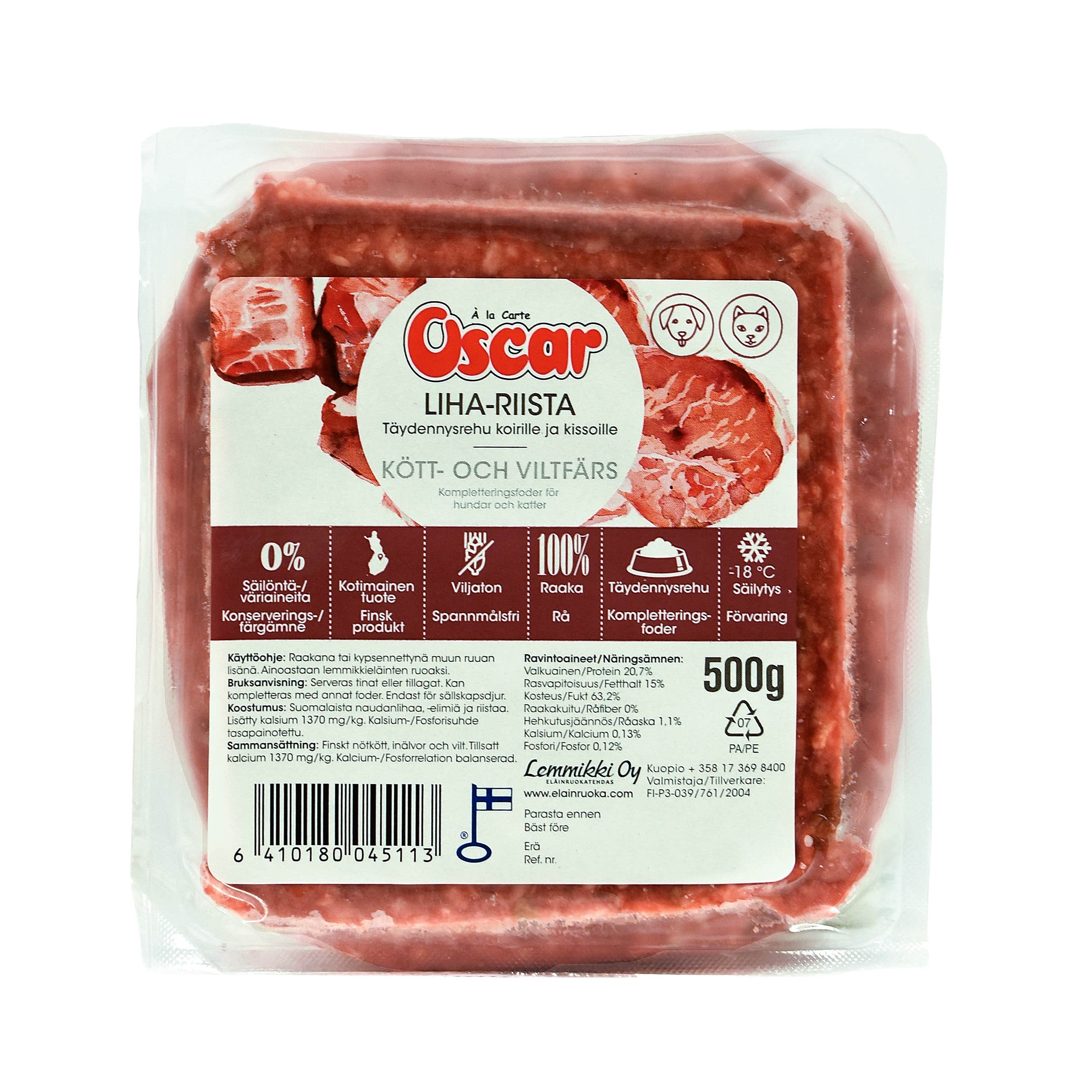 Oscar liha-riista 500g