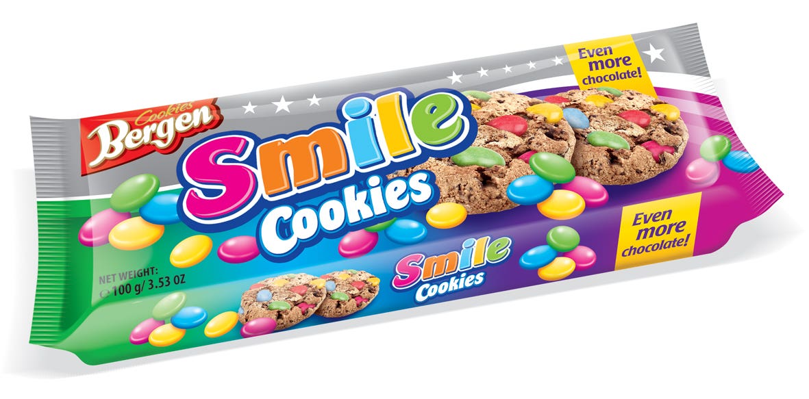 Bergen smarties smile keksi 100g