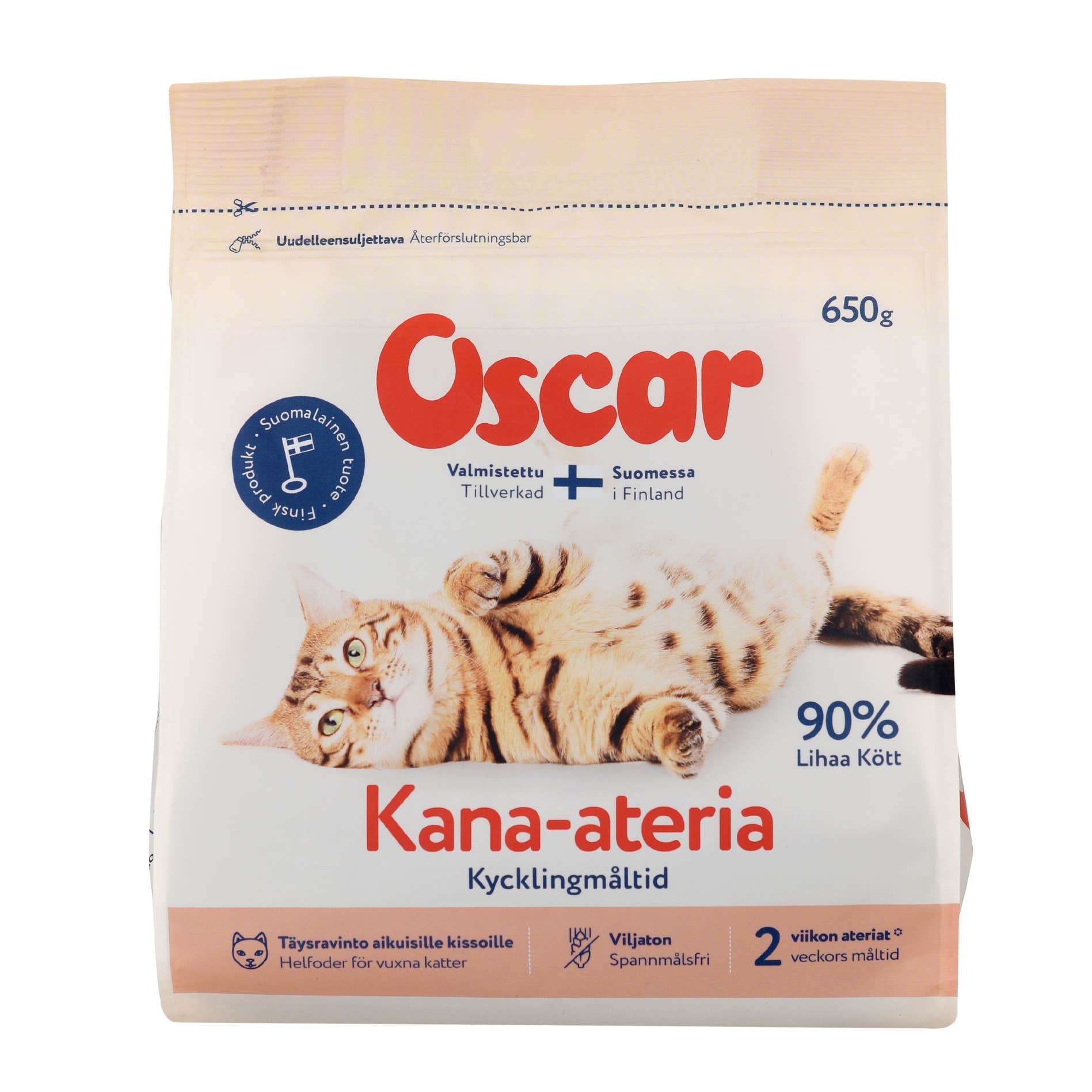 Oscar kana-ateria kissoille 650g