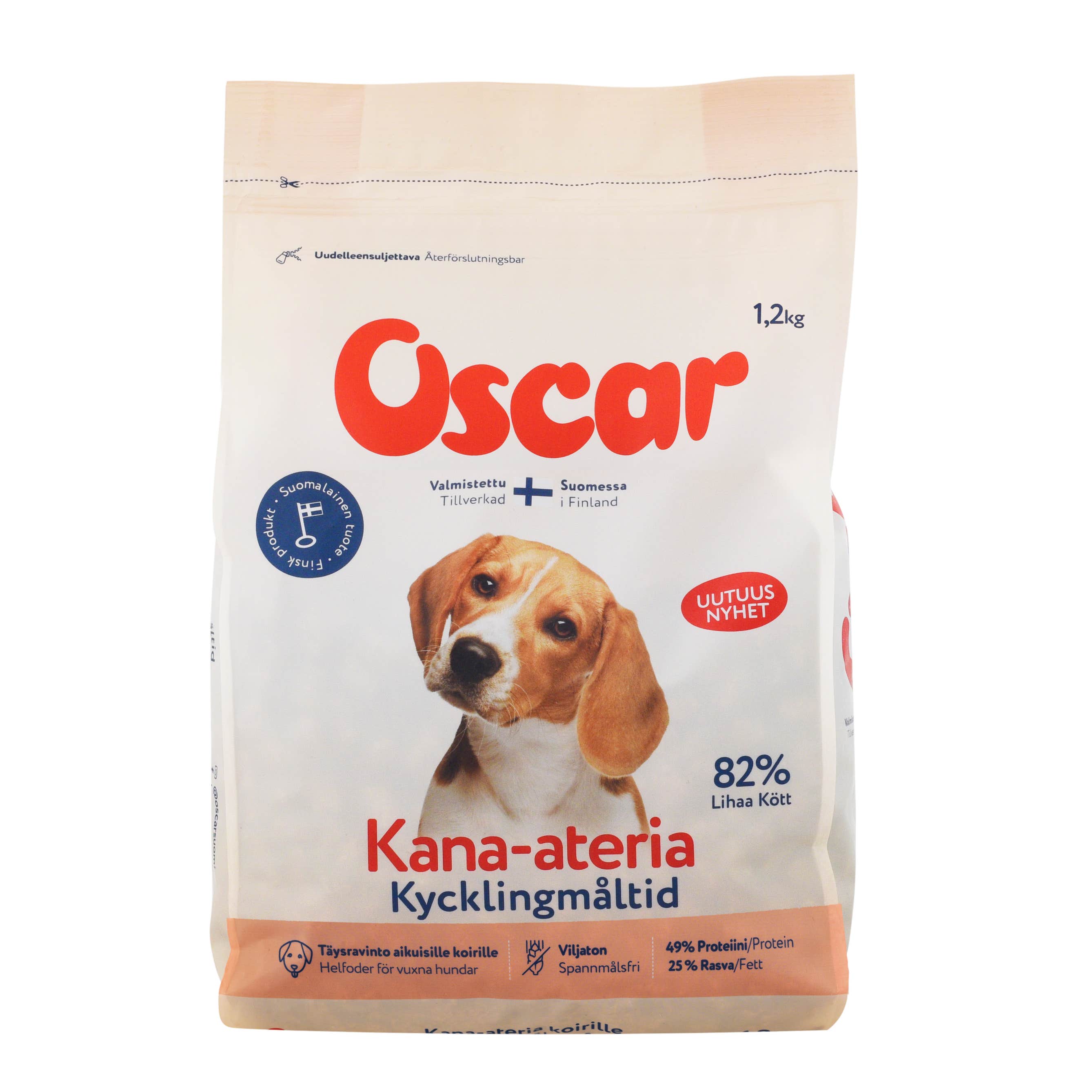 Oscar kana-ateria koirille 1,2kg