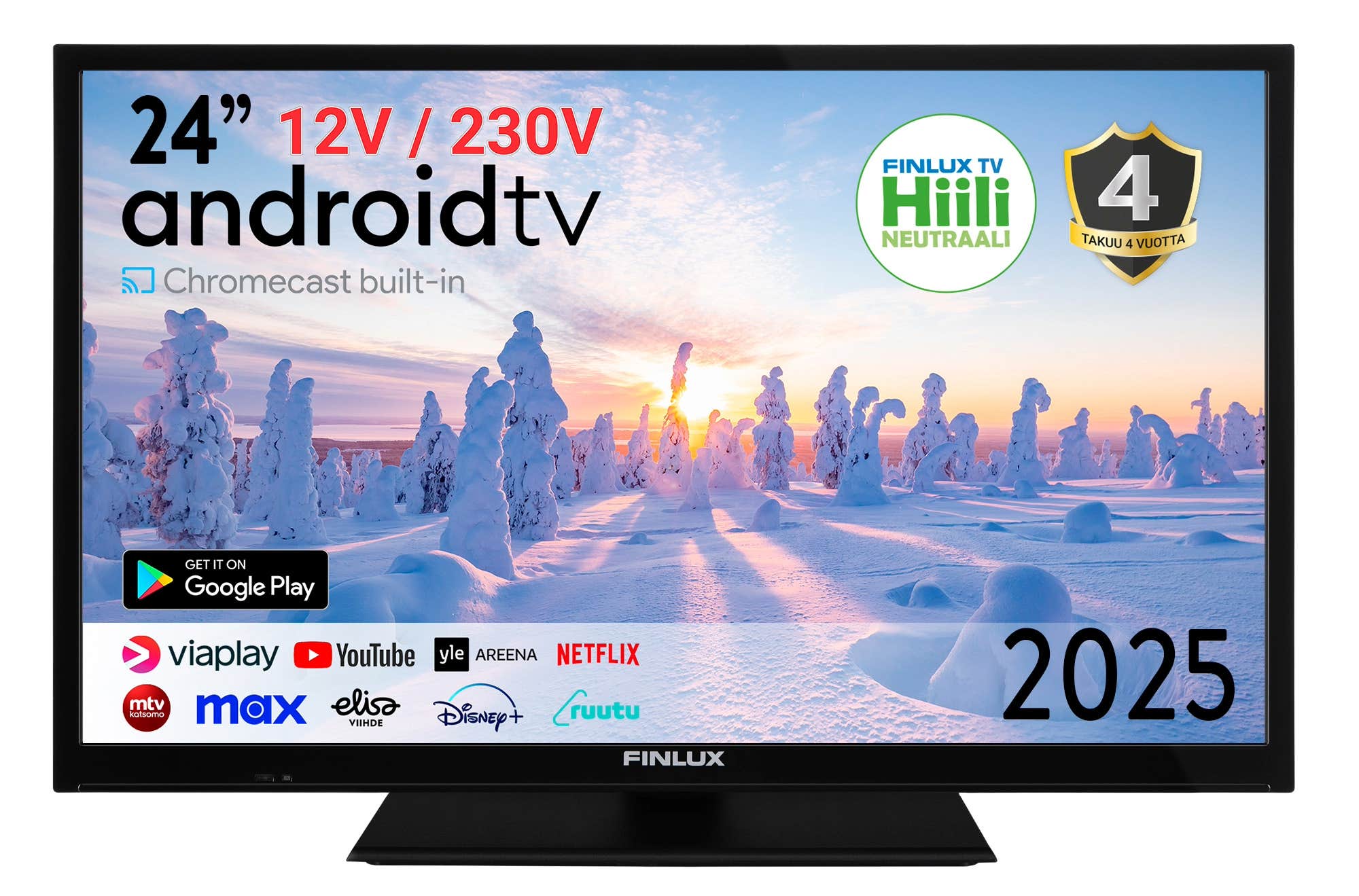 Finlux 24" M7 -android smart TV 12V / 230V