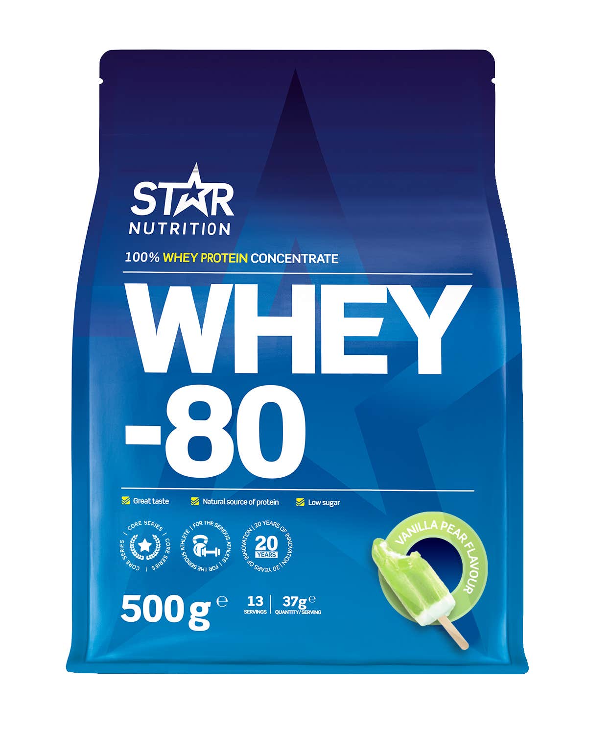 Star Nutrition whey-80 heraproteiini vanilla pear 500g