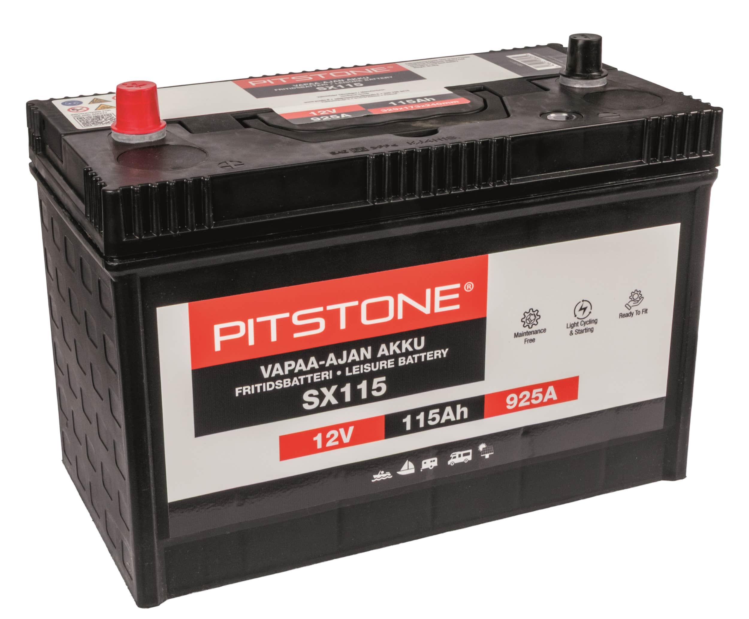Pitstone vapaa-ajan akku 115AH/925A 329X173X240